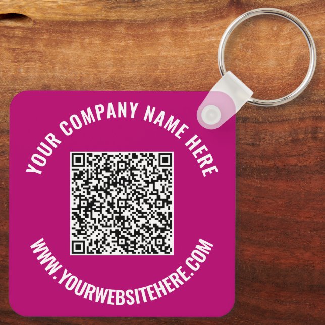 Chaveiro Suas informações de código QR e cores personalizad (Verso)