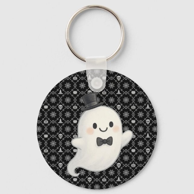 Chaveiro Suave animação fantasma Halloween (Frente)