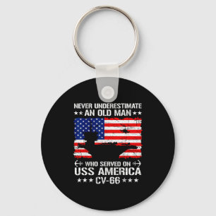 Chaveiro Subestimar um velho homem serviu na uss america
