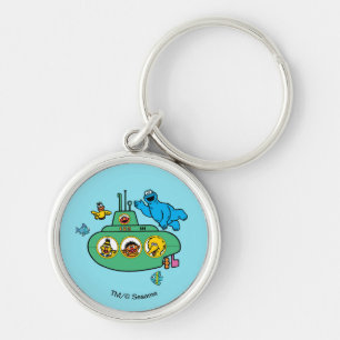 Chaveiro Submarino do Monstro do Biscoito e Sésamo Pals