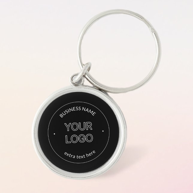 Chaveiro Substituição de logotipo editável e nome comercial (Criador carregado)