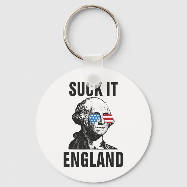 Chaveiro Suck-it Inglaterra Engraçado 4 de julho George Was (Frente)