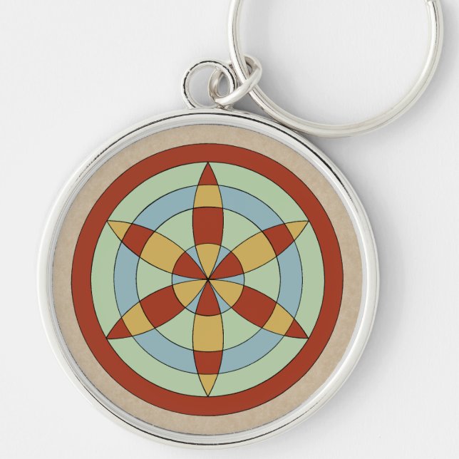 Chaveiro Suffolk Hexafoil (Daisy Wheel) Witch Mark (Frente)