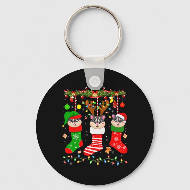 Chaveiro Sugar Glider De Meias De Natal Luzes Sugar Glide (Frente)