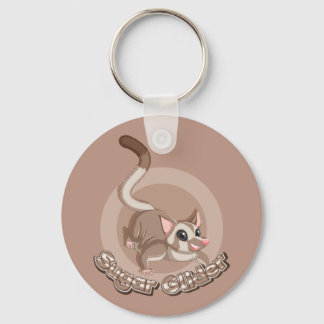 Chaveiro Sugar Glider Warm Cartoon Art