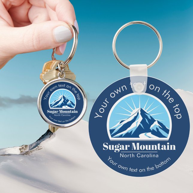 Chaveiro Sugar Mountain North Carolina ski resort gift  (Criador carregado)