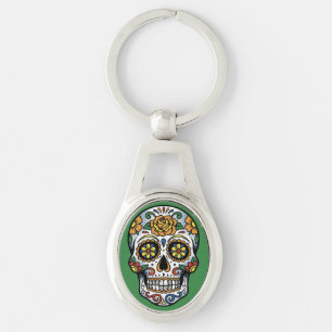 Chaveiro Sugar Skull Pop Art Dia de los Muertos