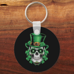 Chaveiro Sugar Skull Rua Patrick Day Lucky Shamrock