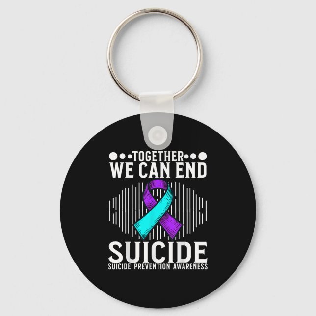Chaveiro Suicide Awareness Suprt Suicide Prevention Awarene (Frente)