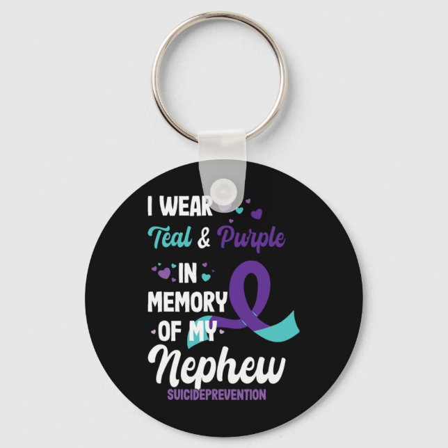 Chaveiro Suicide Prevention Awareness In Memory Of Nephew  (Frente)