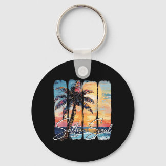 Chaveiro Summer Vibes Summer Soul Palm Tree Sunset Funny