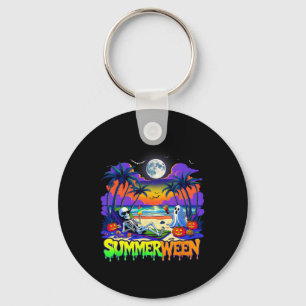 Chaveiro Summerween Skeleton Ghost Beach Funny Spooky Hallo