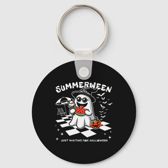 Chaveiro Summerwin Spooky Halloween Summer Vibes Pumpkin G (Frente)