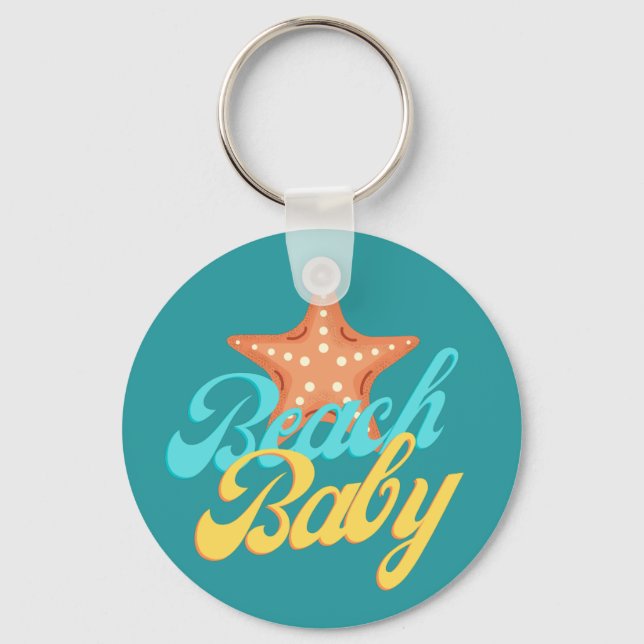 Chaveiro Summery Beach Baby Art (Frente)
