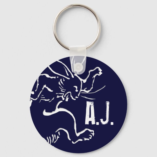 Chaveiro Sumo Rabbit + suas iniciais! (Frente)