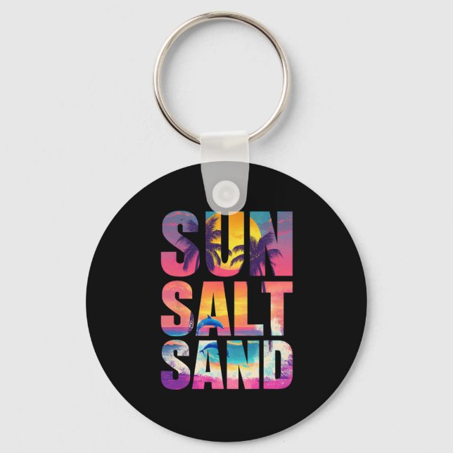 Chaveiro Sun Salt Sand Summer Beach Vibes Férias R (Frente)