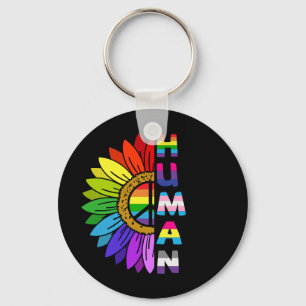 Chaveiro Sunflower Human in Rainbow Color LGBTQ Orgulho