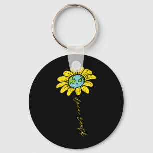 Chaveiro Sunflower Love Earth Day Retro Nature Environnemen