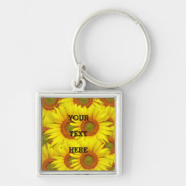 Chaveiro Sunflower Rustic Floral Summer Yellow Casamentos