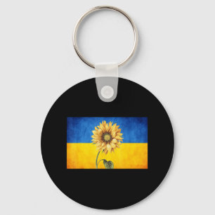 Chaveiro Sunflower Ucrânia Flag Ucraniano Vintage Stand Wit