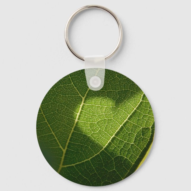 Chaveiro Sunlight Heart on Leaf Keychain (Frente)