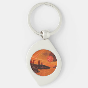 Chaveiro Suns duplos "Mares de Fogo" do SciFi, mundo dos ma