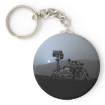 Sunset no veículo da curiosidade de Marte