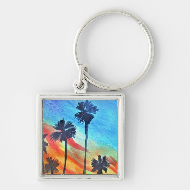Chaveiro Sunset Palm tree surf (Frente)