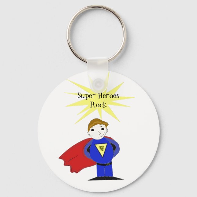 Chaveiro Super Heroes Rock (Frente)