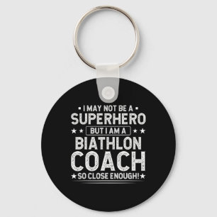 Chaveiro Super Herói Biathlon Treinador Funny Biathlon Trei