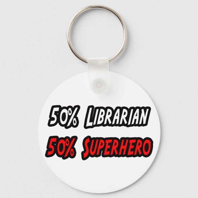 Chaveiro Super-herói Half Bibliotecário (Frente)