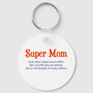 Chaveiro Super-mãe com camisetas e presentes super potentes