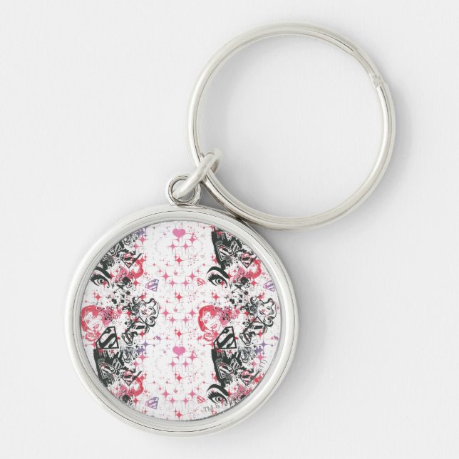 Chaveiro Supergirl Collage Pattern (Frente)