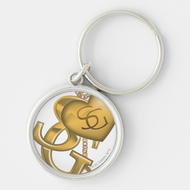Chaveiro Supergirl Dourado Locket (Frente)