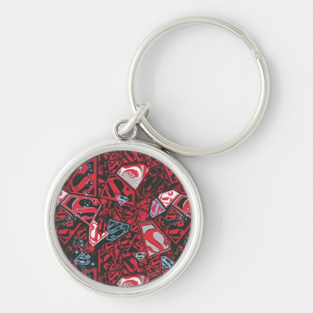 Chaveiro Supergirl Stary Red Pattern (Frente)