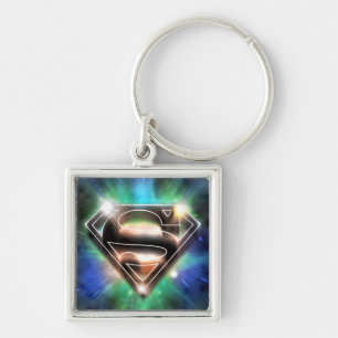 Chaveiro Superman Estilizado   Logotipo Shiny Burst