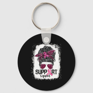 Chaveiro Suportar Cancer da Mama do Guerreiro Rosa-Rosa-Tro