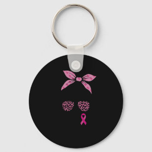 Chaveiro Suportar Cancer de Mama Rosa Colmeia-Leopard-Cheia