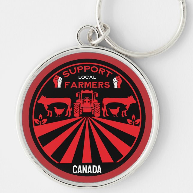 Chaveiro Suportar produção local de Fazendas canadense (Frente)
