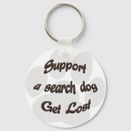 Chaveiro Suportar um Cachorro de Pesquisa