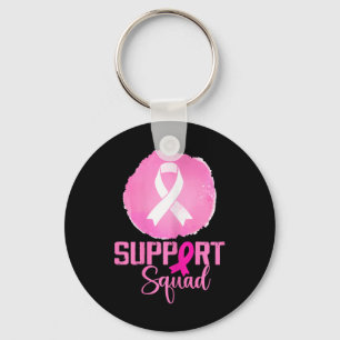 Chaveiro Suporte a Cancer de Mama em Quadrado com Suporte a