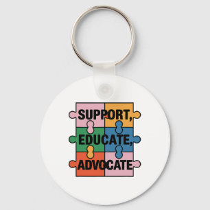 Chaveiro Suporte ao Educate Advocate Quebra-cabeça Piece Au