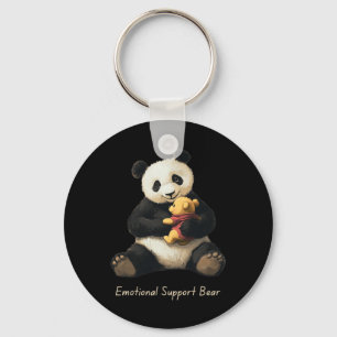 Chaveiro Suporte Emocional Urso De Panda Segurando Um Urso