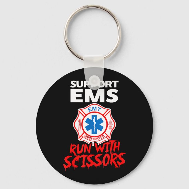 Chaveiro Suprt EMS Correr com Tesoura Halloween EMT (Frente)