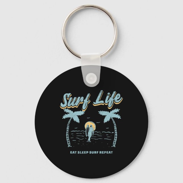 Chaveiro Surf Vida Comer Dormir Surf Repetir Surfando Surfi (Frente)