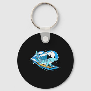 Chaveiro Surfando Mosasaurus Dino Aquático Divertido Dinoss
