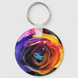Chaveiro Surfar na Rosa do arco-íris