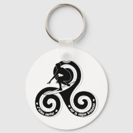 Chaveiro Surfer sur la vague bretonne (version homme)