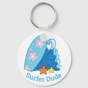 Chaveiro Surfista Bonita Surfista Surfboard e Wave