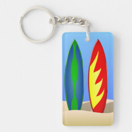 Chaveiro Surfista retro da praia da prancha